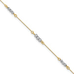14K Two-Tone Mirror Beaded Bracelet