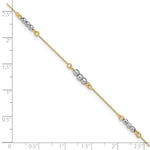 14K Two-Tone Mirror Beaded Bracelet