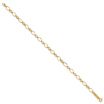14k Yellow Gold 7.25in Polished Fancy Link Bracelet