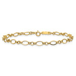 14k Yellow Gold 7.25in Polished Fancy Link Bracelet