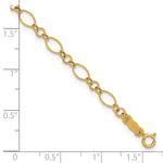 14k Yellow Gold 7.25in Polished Fancy Link Bracelet