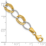 14K Two-Tone Polished Open Link Bracelet