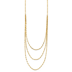 14k Polished Triple Strand Necklace