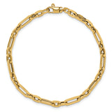 14K Gold Polished Fancy Link Bracelet