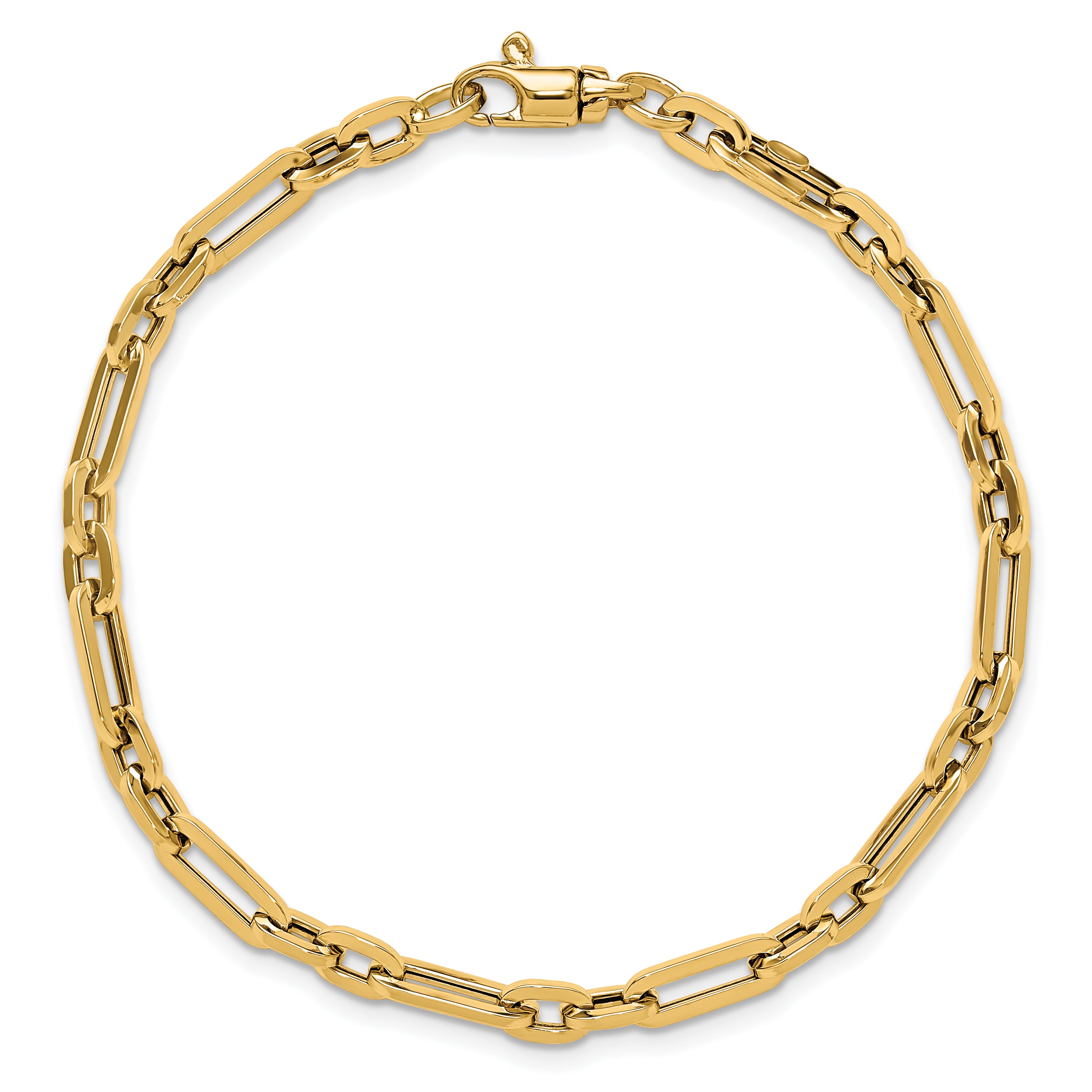 14K Gold Polished Fancy Link Bracelet