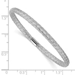 14k with White Rhodium Plating Stretch Mesh Bracelet