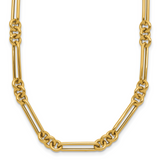 14K Polished Fancy Link Necklace