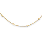 14K Polished Cube Stations w/ 2in ext. Necklace
