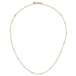 14K Polished Cube Stations w/ 2in ext. Necklace