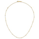 14K Polished Cube Stations w/ 2in ext. Necklace