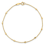 14K Polished Cube Stations Bracelet
