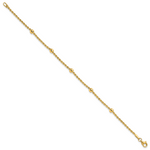14k D/C Beaded Rope Chain Bracelet