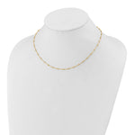 14K Polished and Diamond-cut Beaded Necklace