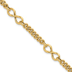 14k Polished Fancy Infinity Link Bracelet