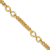14k Polished Fancy Infinity Link Bracelet