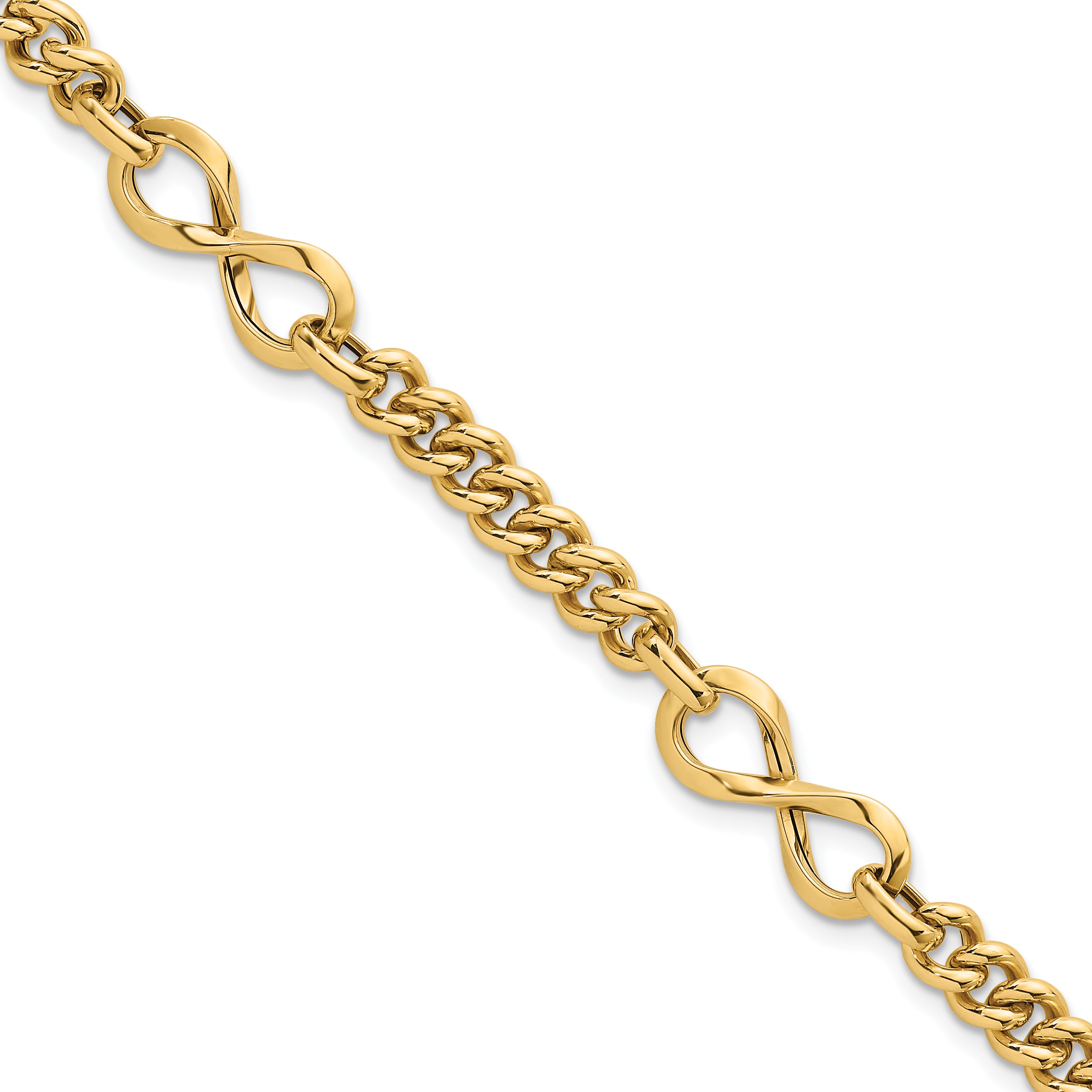14k Polished Fancy Infinity Link Bracelet