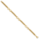 14k Polished Fancy Infinity Link Bracelet