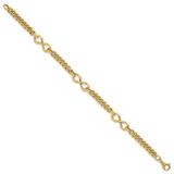 14k Polished Fancy Infinity Link Bracelet