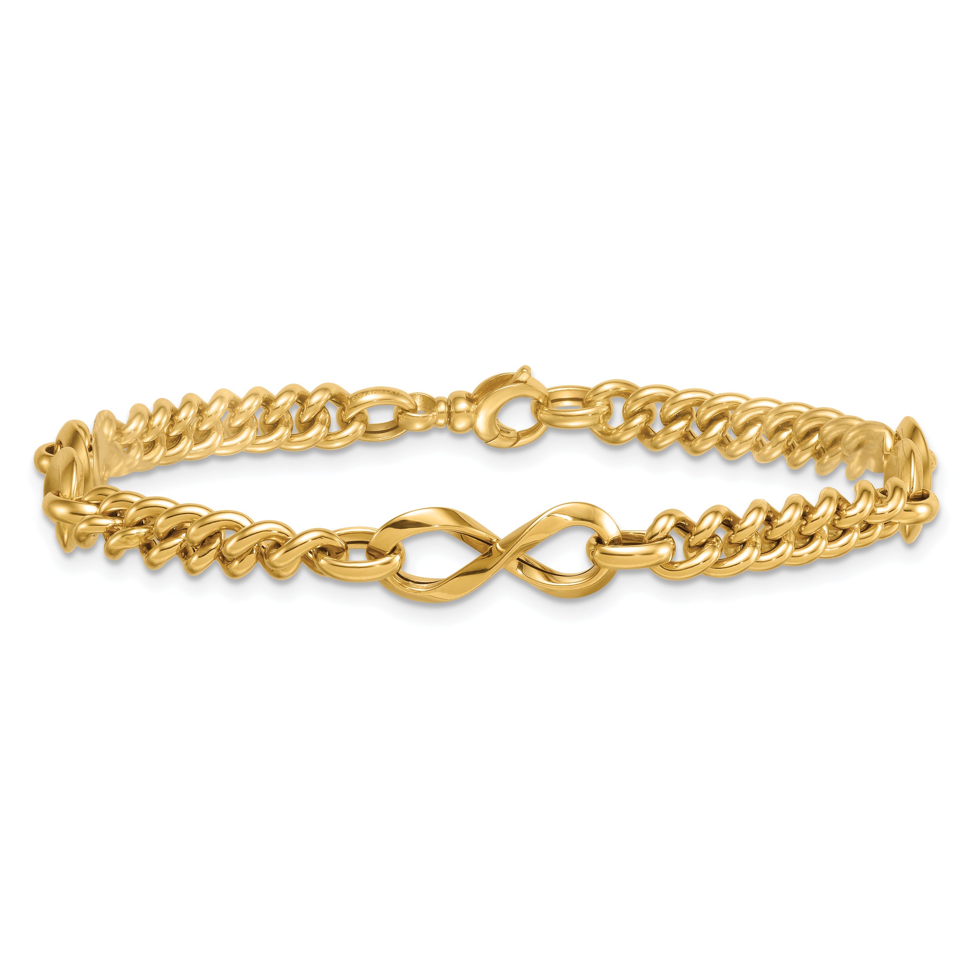 14k Polished Fancy Infinity Link Bracelet