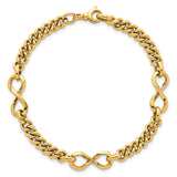 14k Polished Fancy Infinity Link Bracelet