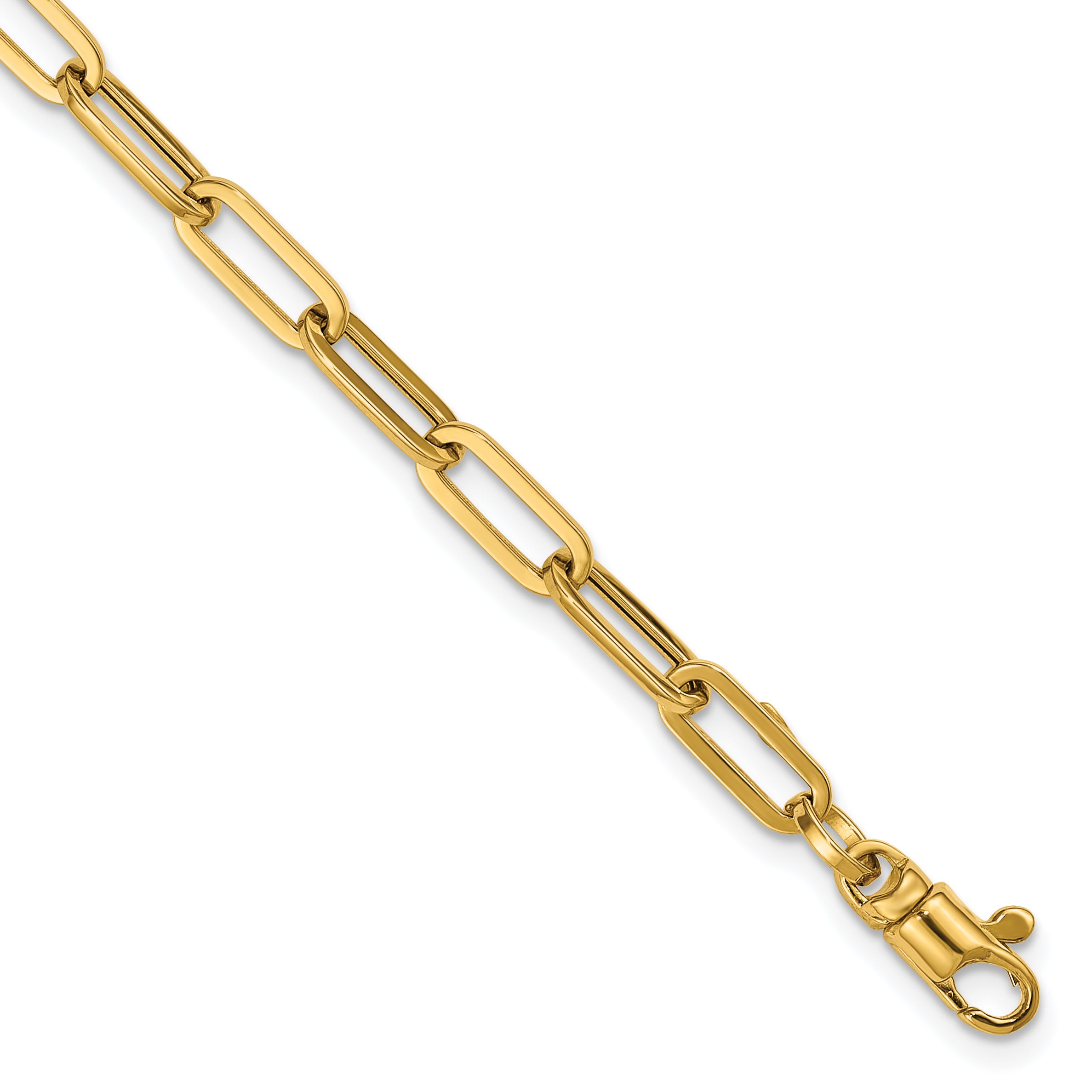 14k Polished 7.5in Paperclip Link Bracelet