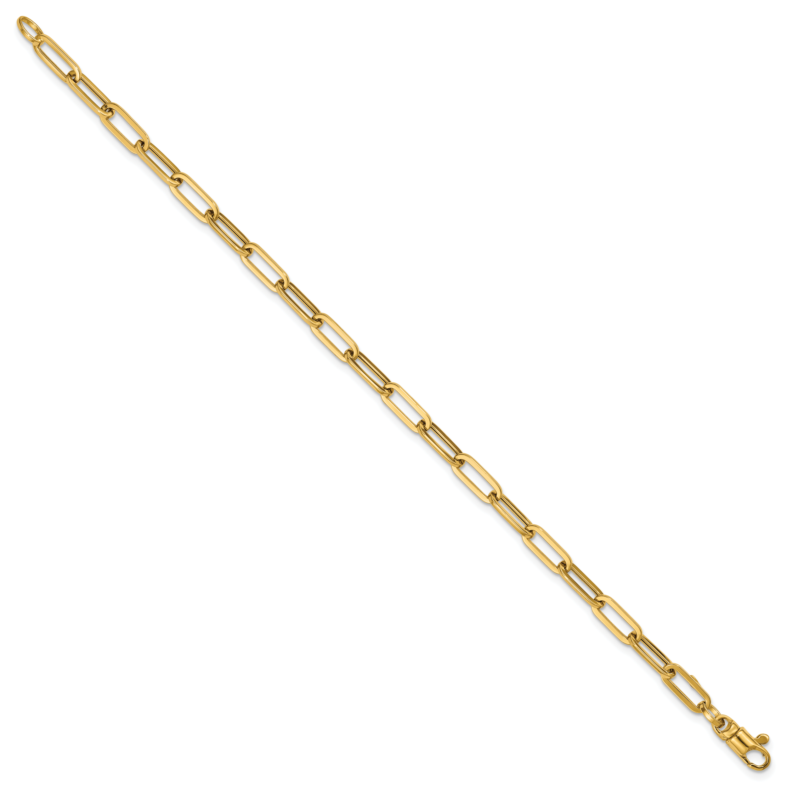 14k Polished 7.5in Paperclip Link Bracelet
