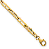 14k Polished 7.5in Paperclip Link Bracelet