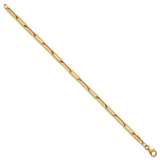 14k Polished 7.5in Paperclip Link Bracelet