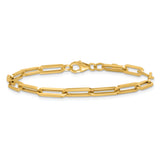14k Polished 7.5in Paperclip Link Bracelet