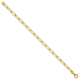 14k Polished Paper Clip Link 4.75mm Bracelet