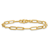14k Polished Paper Clip Link 4.75mm Bracelet
