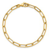 14k Polished Paper Clip Link 4.75mm Bracelet