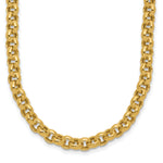 14k 18in 5mm Polished Fancy Rolo Link Necklace