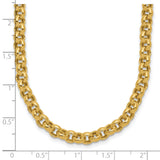 14k 18in 5mm Polished Fancy Rolo Link Necklace