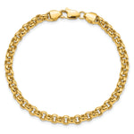 14k 8.5in 5mm Polished Fancy Rolo Link Bracelet