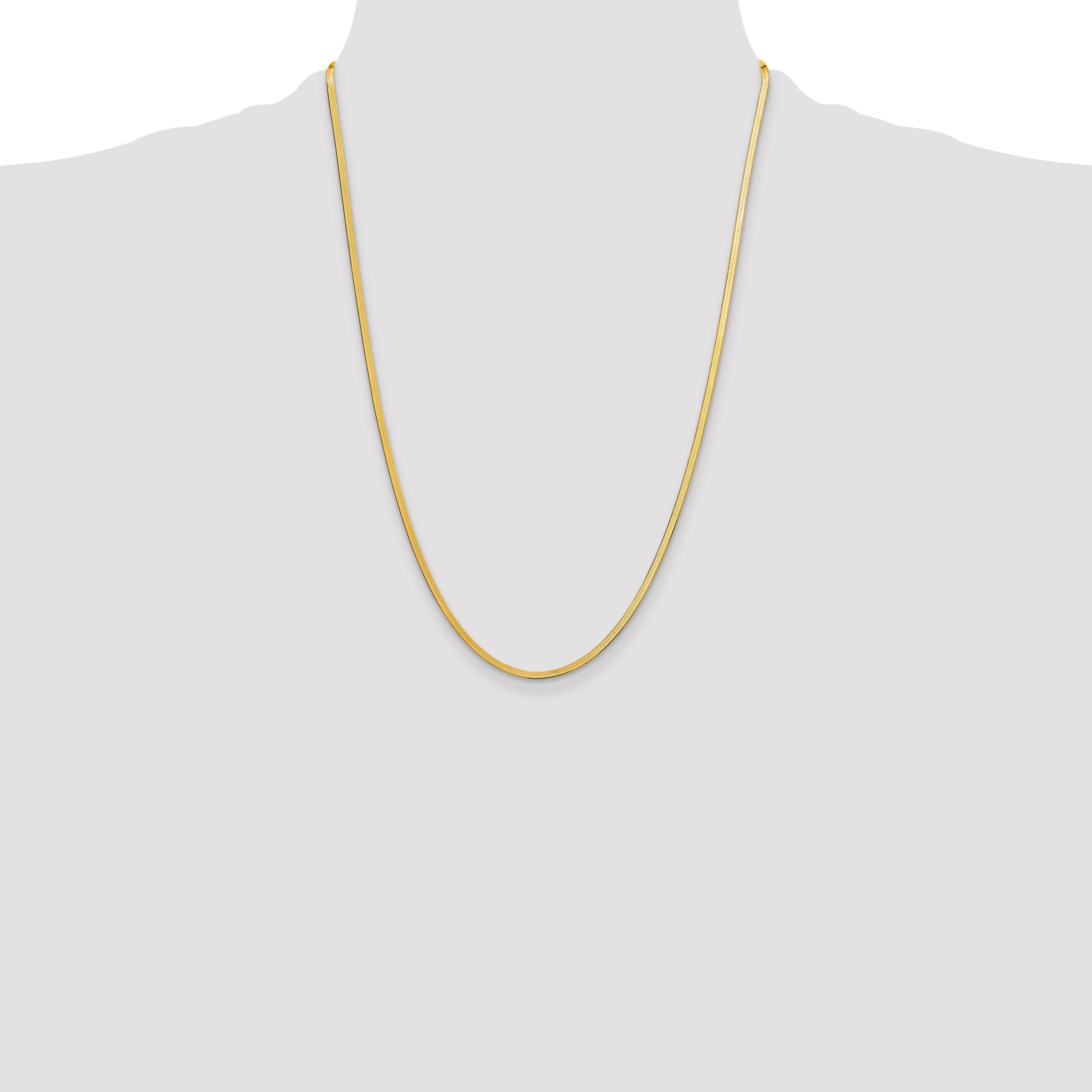 14k 2.5mm Silky Herringbone Chain