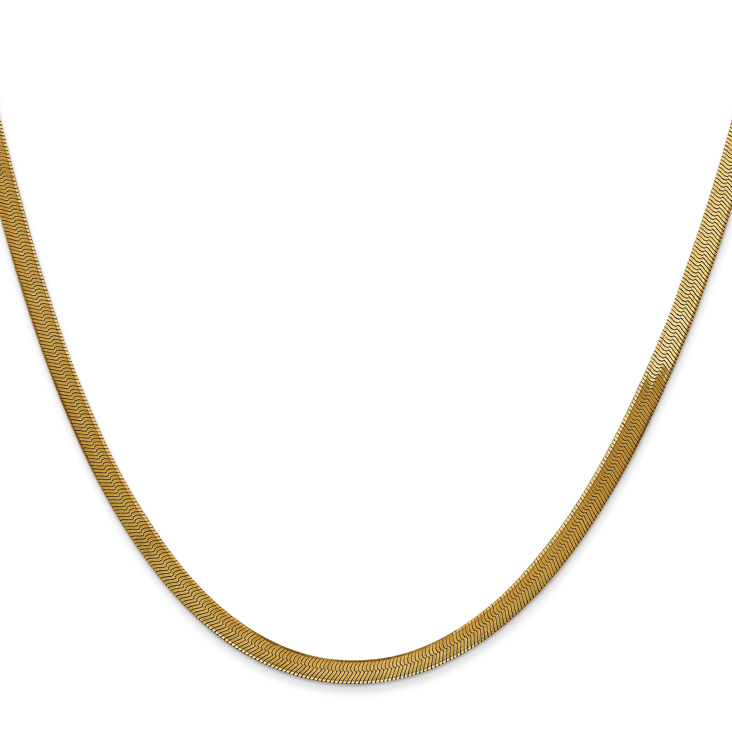 14k 3mm Silky Herringbone Chain