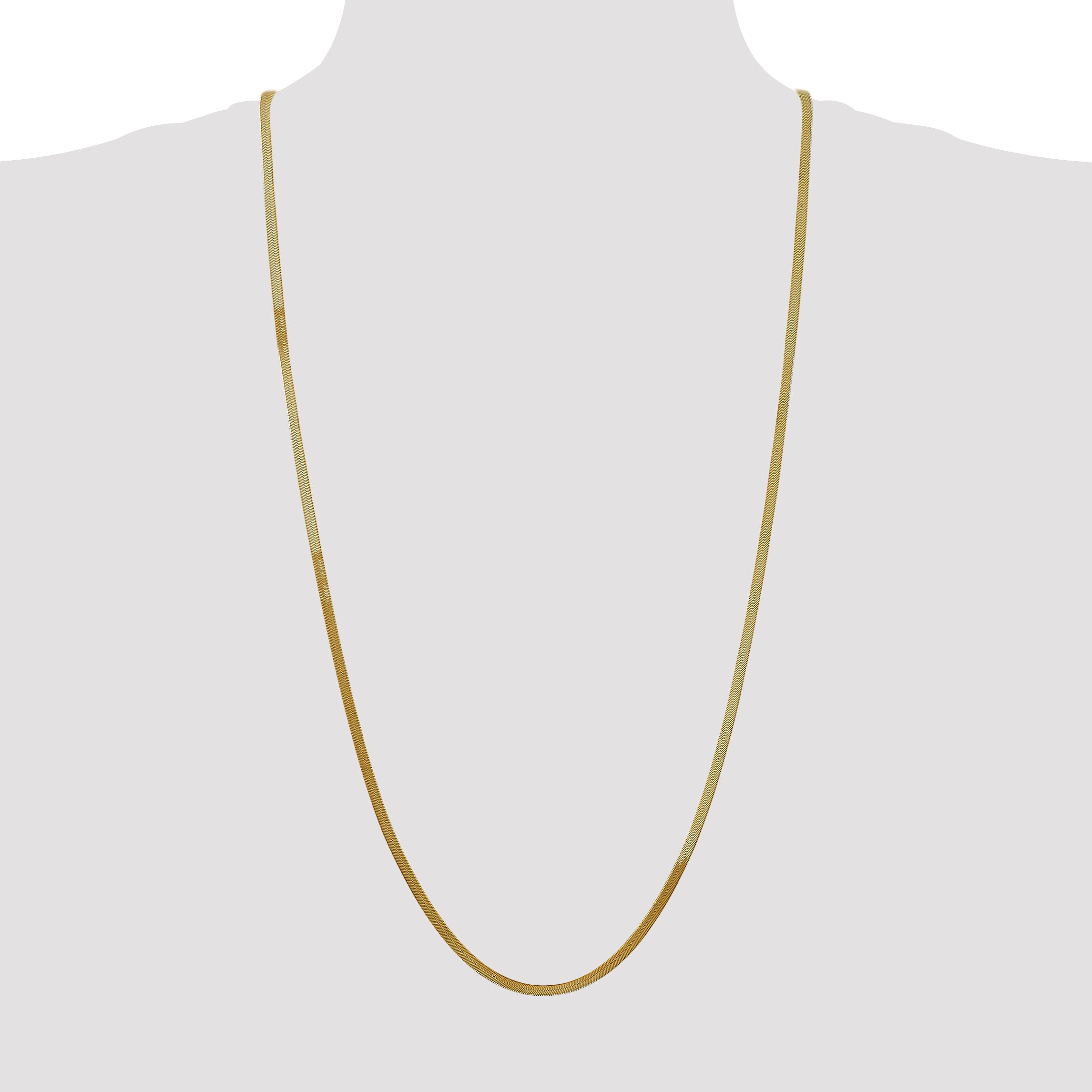 14k 3mm Silky Herringbone Chain