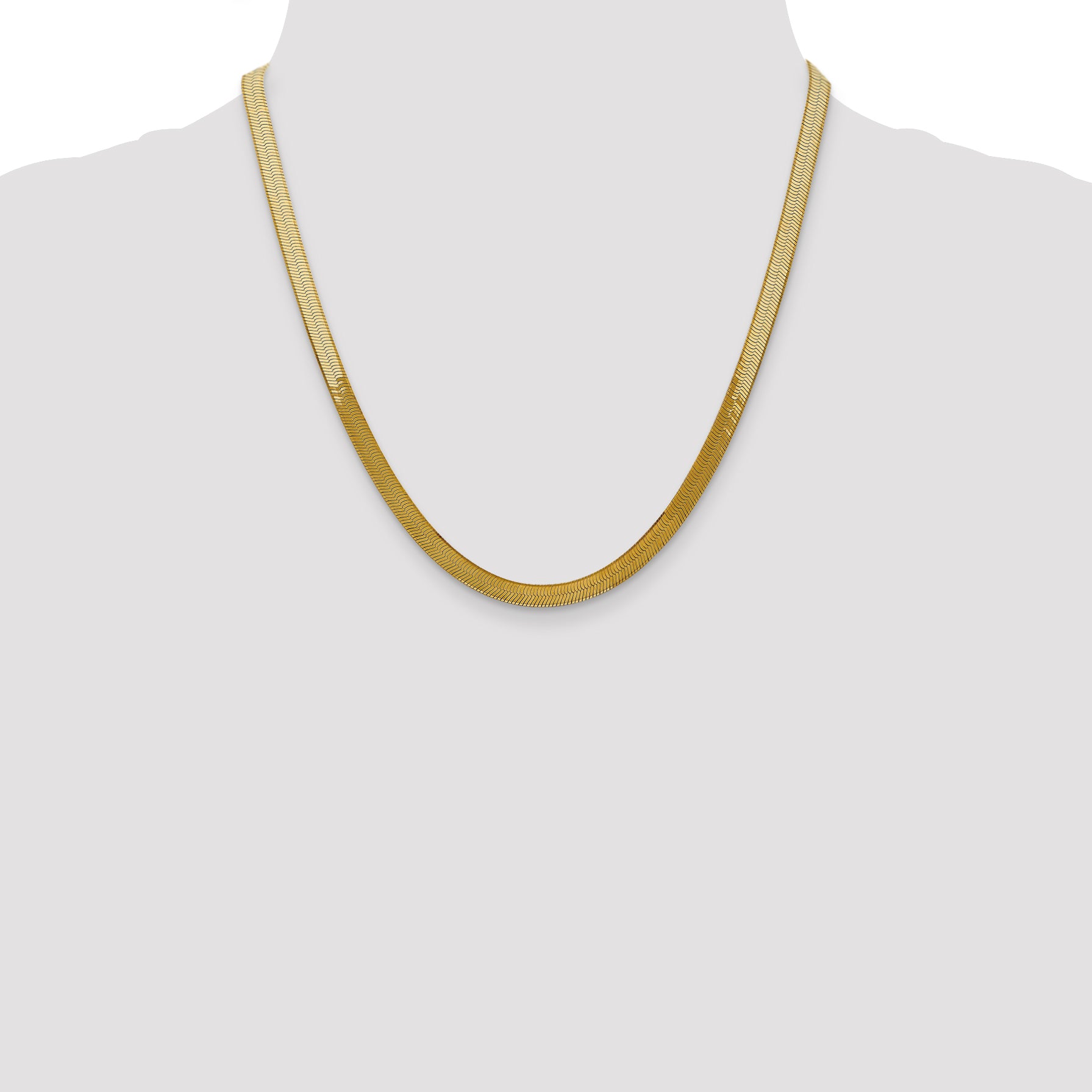 14k 5mm Silky Herringbone Chain