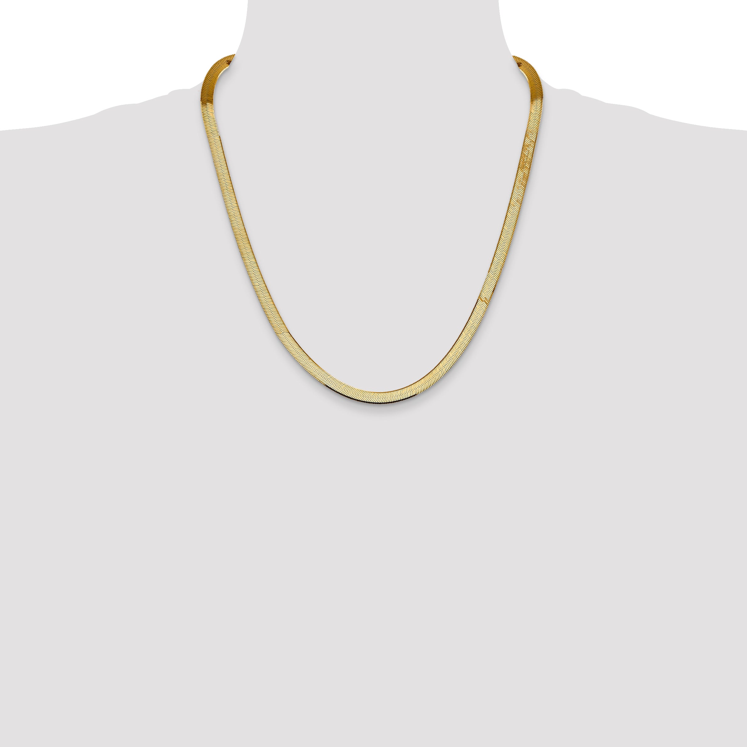 14k 5.5mm Silky Herringbone Chain