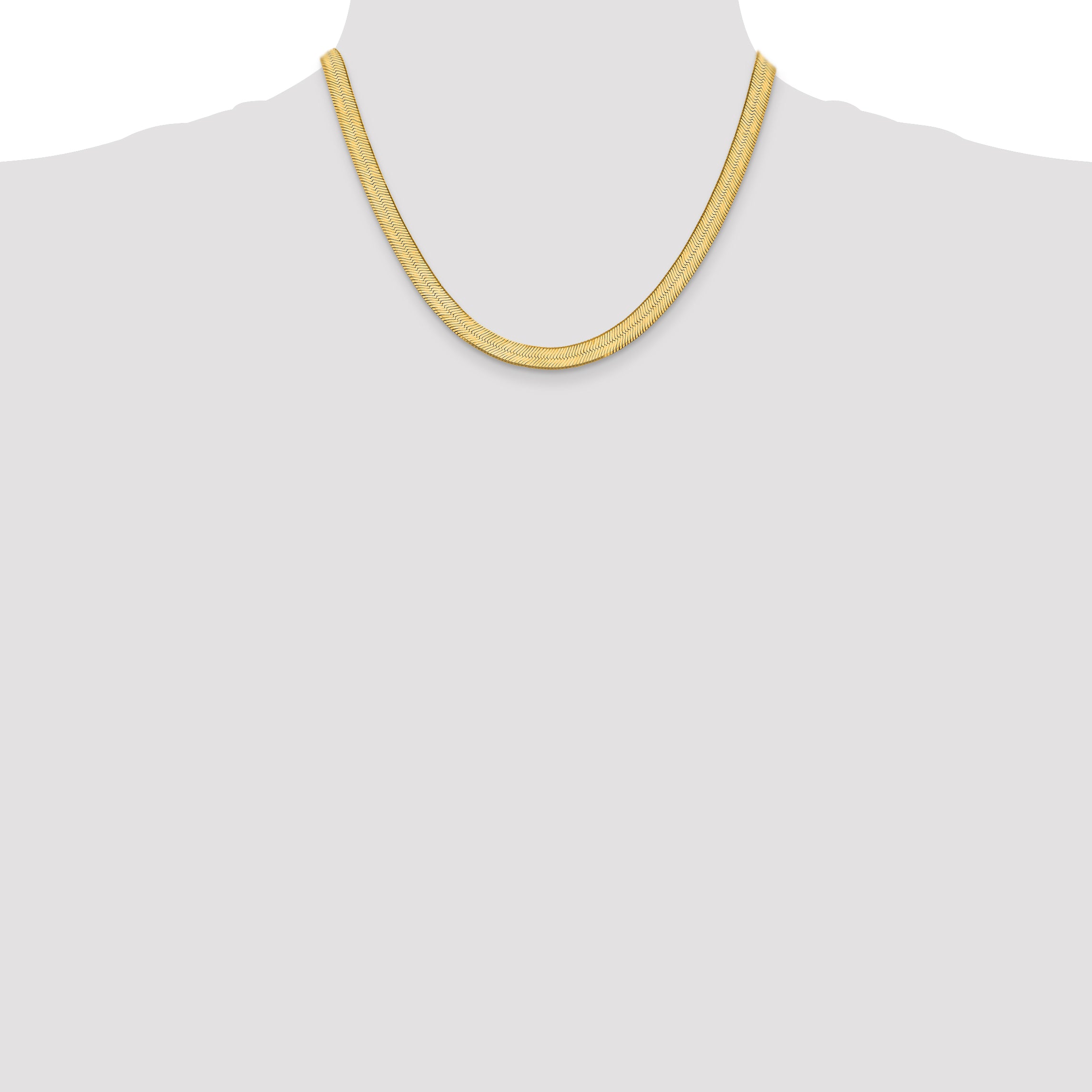 14k 6.5mm Silky Herringbone Chain
