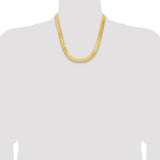 14k 10mm Silky Herringbone Chain