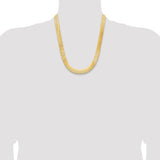 14k 10mm Silky Herringbone Chain