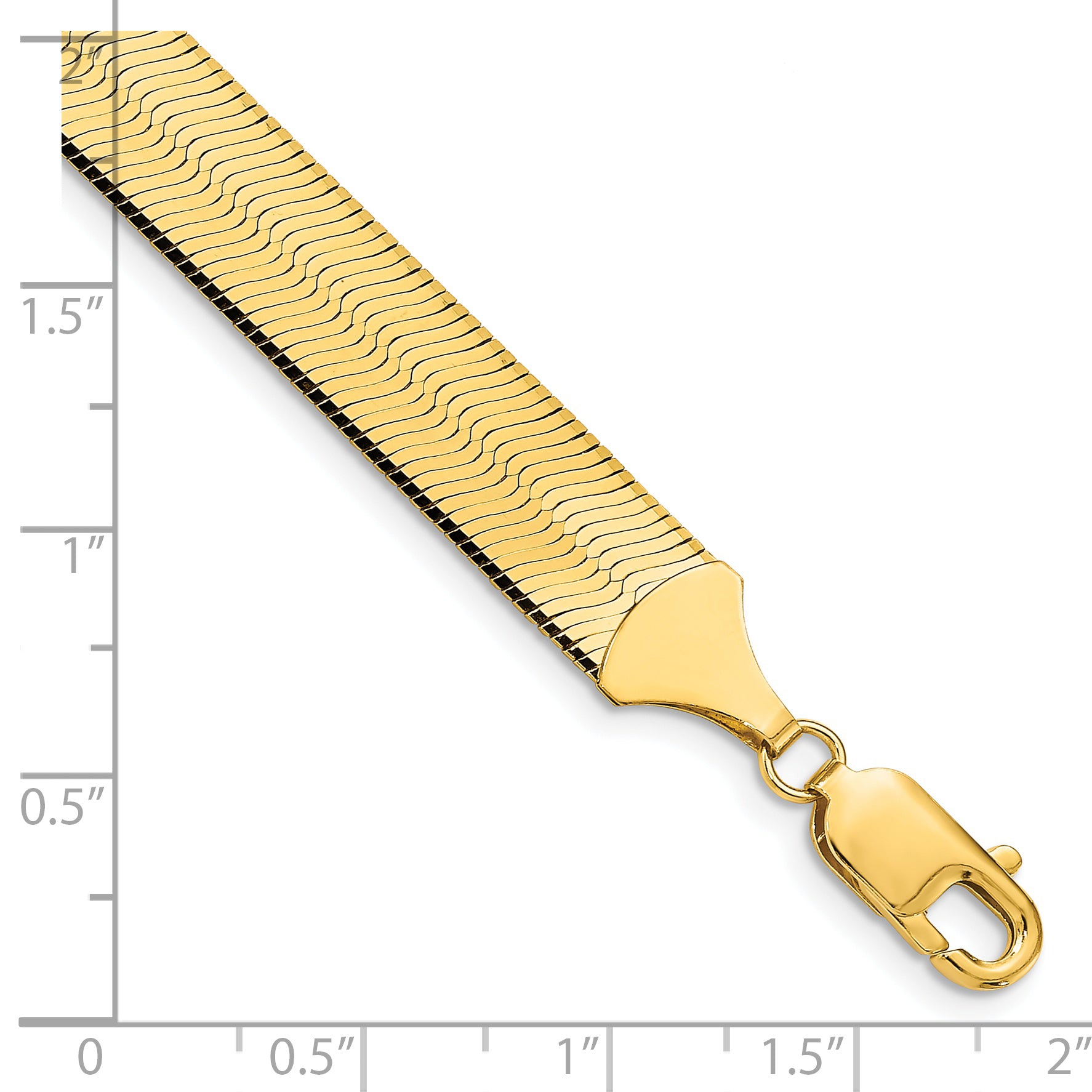 14k 10mm Silky Herringbone Chain