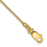 14k .8mm Round Snake Chain Anklet