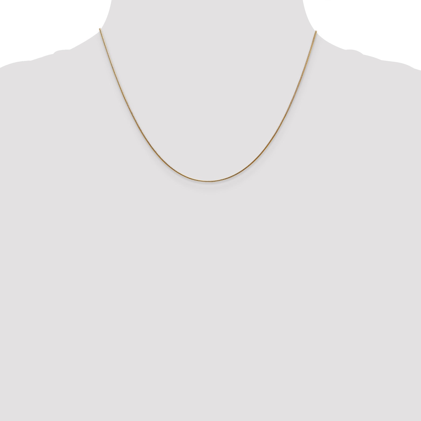 14k .8mm Round Snake Chain