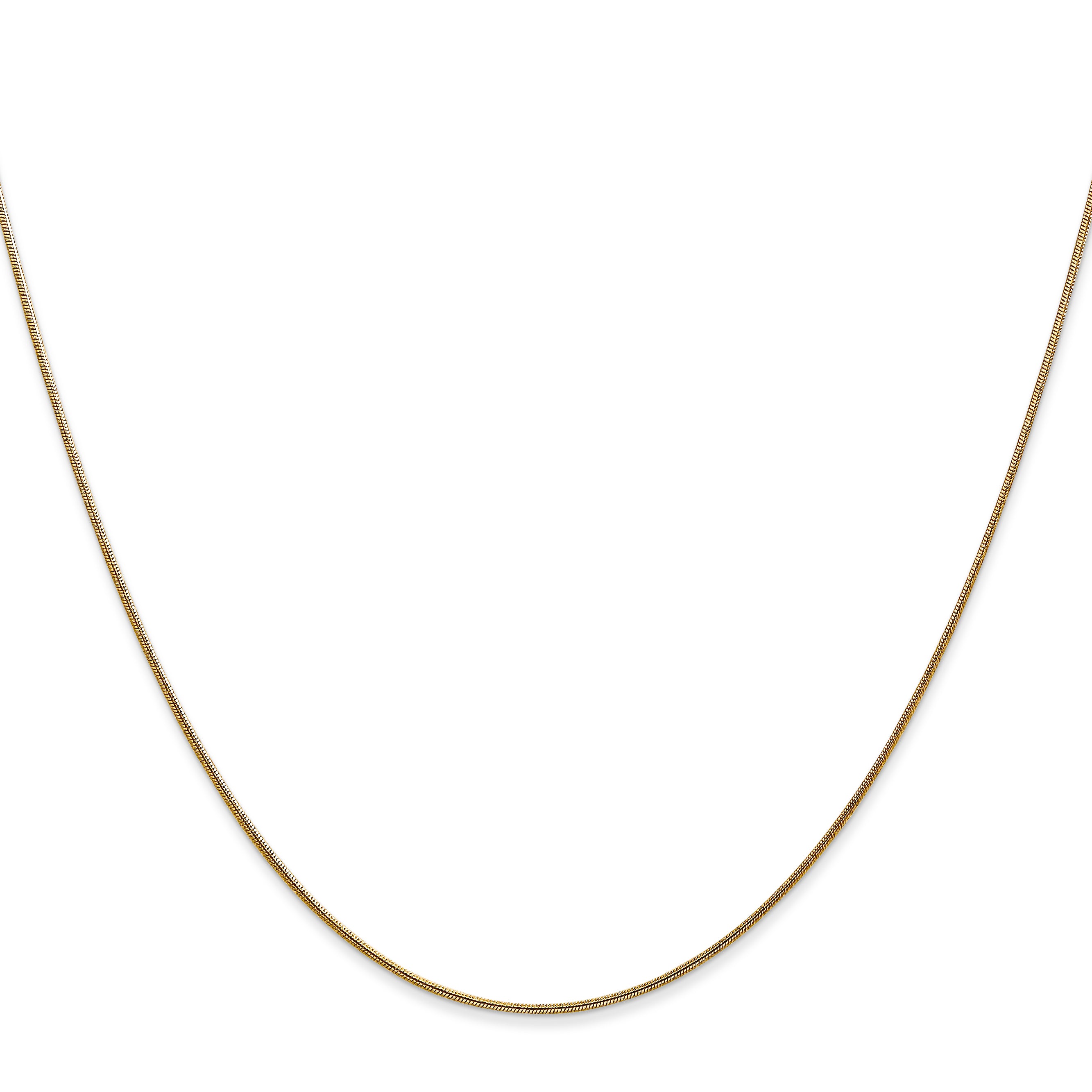 14k .8mm Round Snake Chain