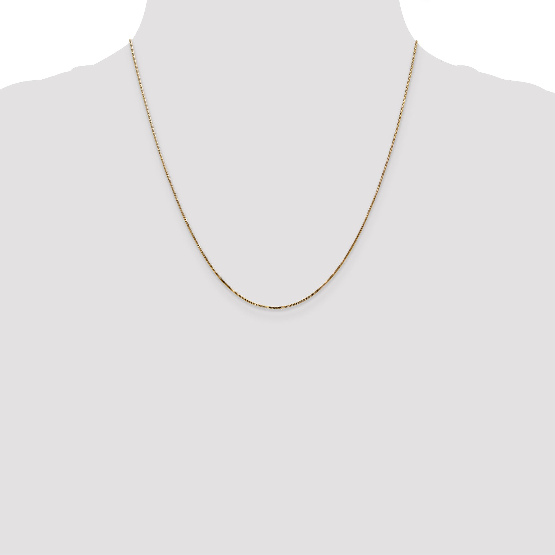 14k .8mm Round Snake Chain