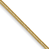 14k .8mm Round Snake Chain