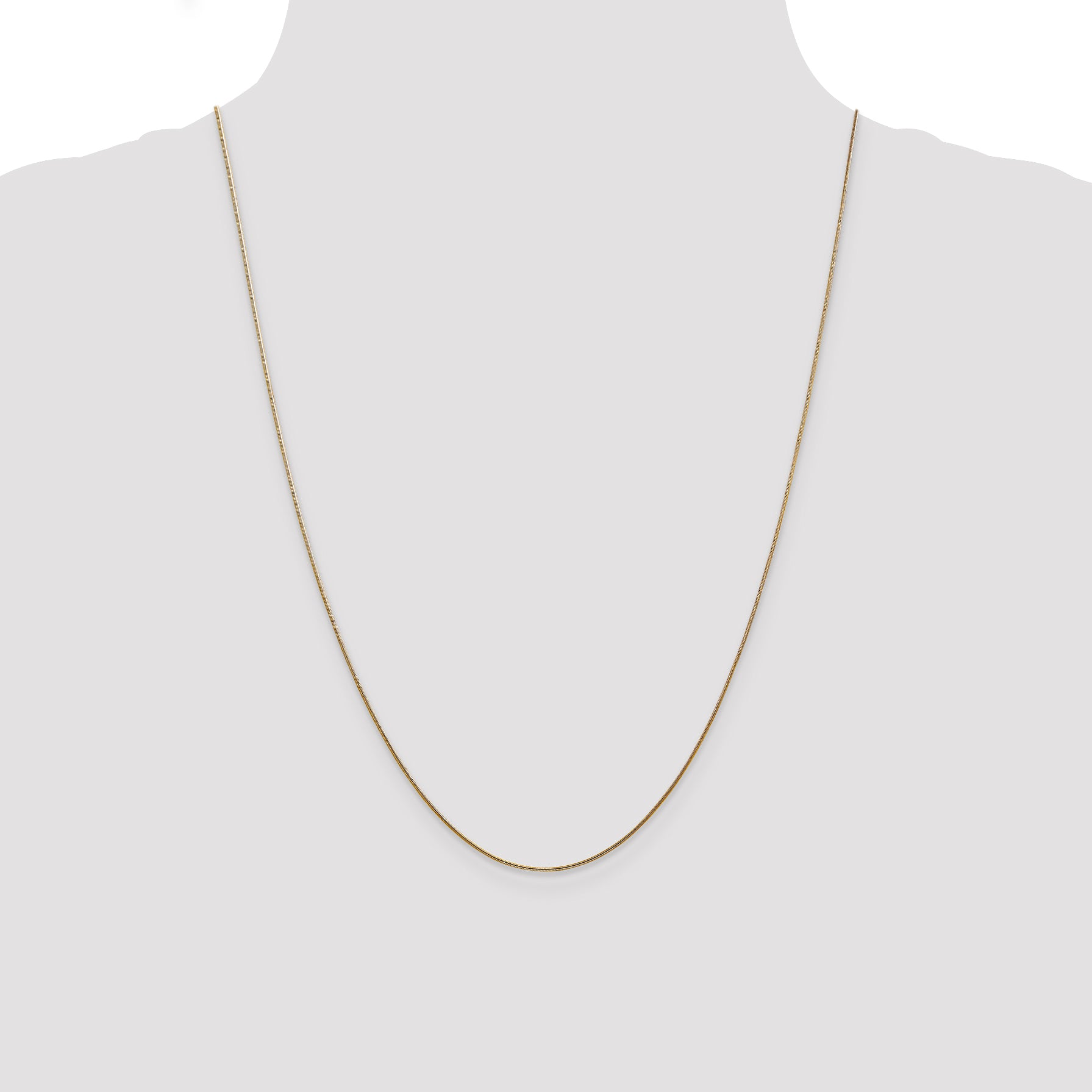 14k .8mm Round Snake Chain